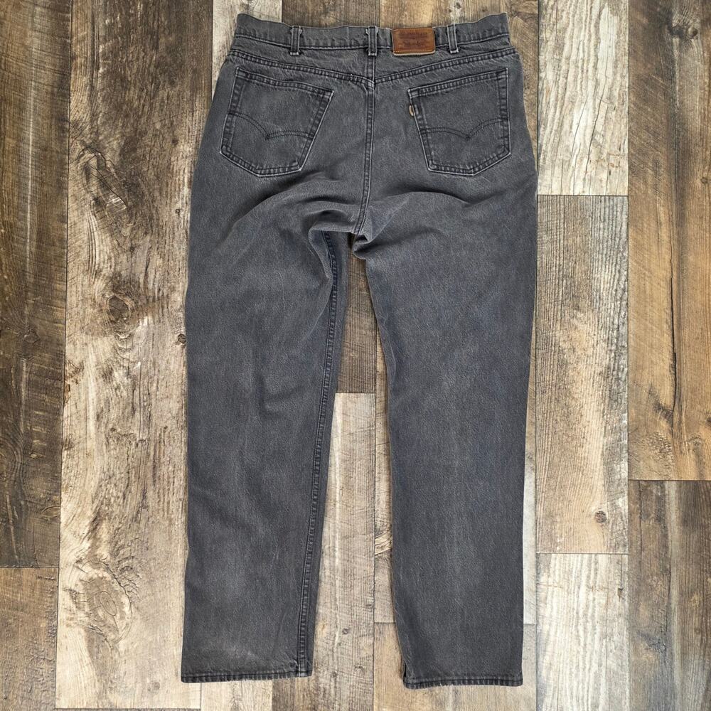 Vintage Levis Two Horse Jeans Mens 38x33 Gray Straight Leg Denim Made USA